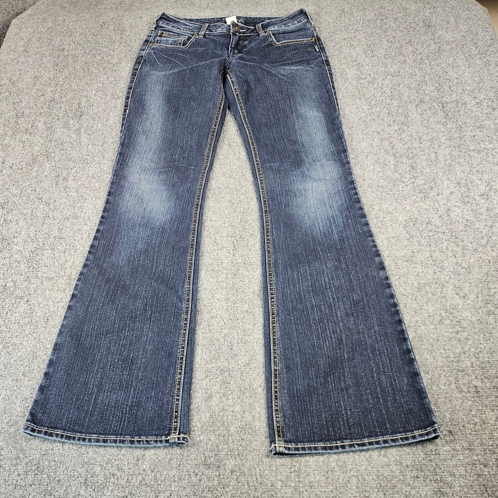 Silver Jeans Co Aiko Flare Leg Dark Wash Denim Jeans‎  L9528SAD389 Indigo